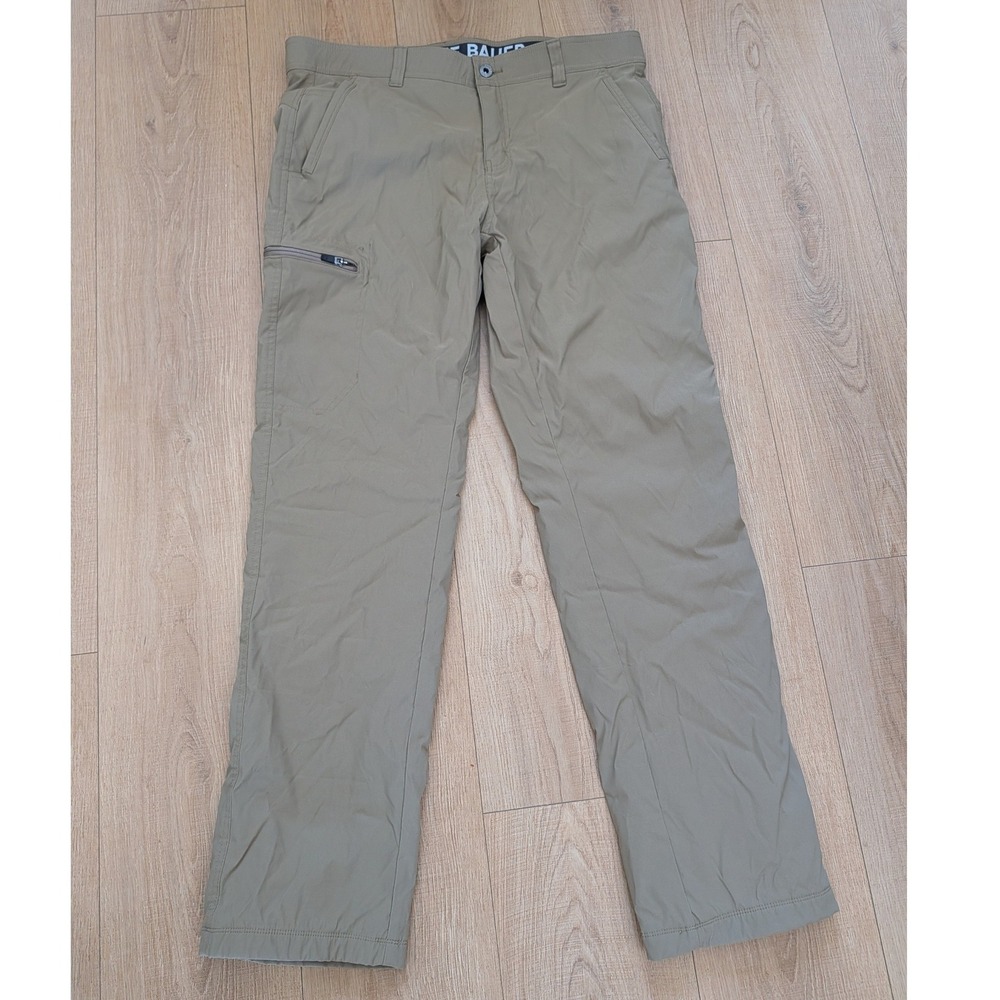 Eddie Bauer Mens 36x34 Tan Rainier‎ Fleece Lined UPF 50+Water Repellent Pants